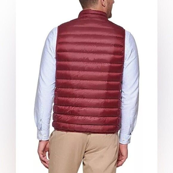 CLUB ROOMMen's Quilted Packable Puffer Vest, jacket color port Men's winter coat - Picture 8 of 16
